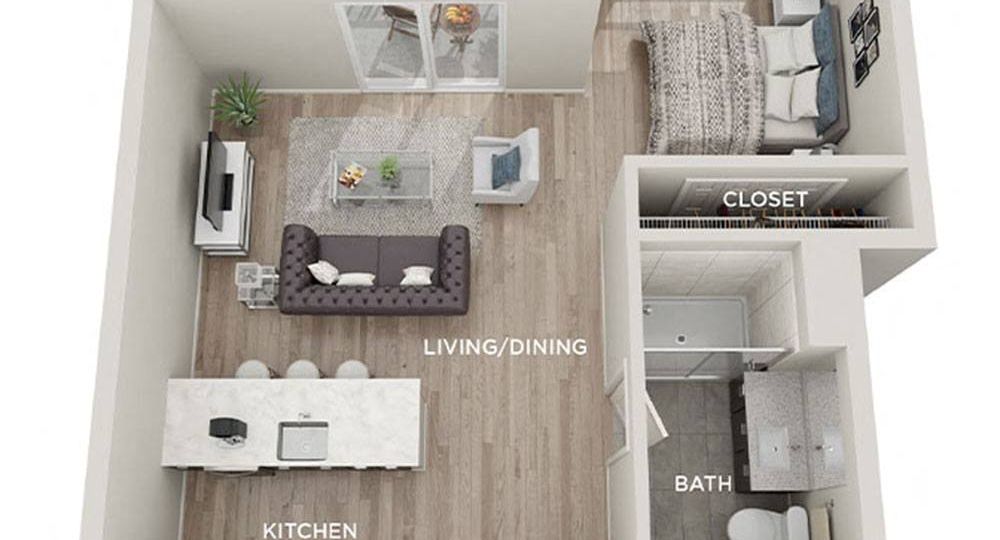 0 bedroom apartment for rent